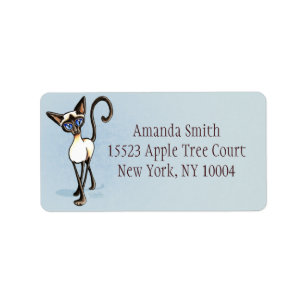 Siamese Seal Point Crosswalk Off-Leash Art™ Blue Label