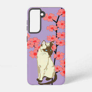 Siamese Serenity Cat – Purple Galaxy Case