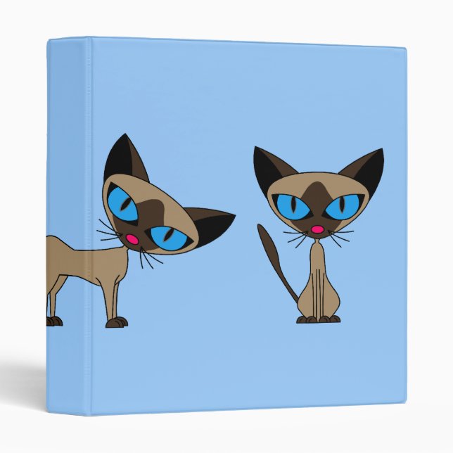Siamese Times Three Binder  - Customizable! (Front/Spine)