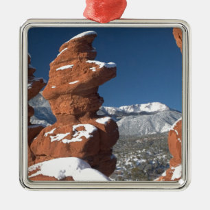 Siamese Twins and Pikes Peak Metal Ornament