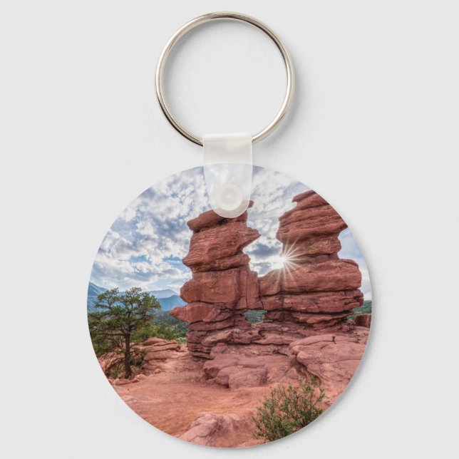 Siamese Twins Colorado Sunburst Keychain (Front)