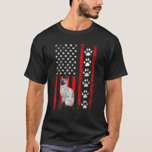 Siamess Cat 4th Of July Patriotic American Flag Pa T-Shirt