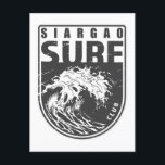 Siargao Surf Club Philippines Emblem Postcard<br><div class="desc">Siargao Surf Club design with ocean wave illustration in a badge style.</div>
