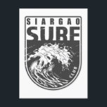 Siargao Surf Club Philippines Emblem Postcard<br><div class="desc">Siargao Surf Club design with ocean wave illustration in a badge style.</div>