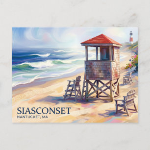 Siasconset Beach USA Postcard