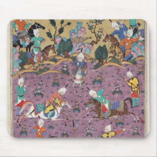 Siavosh Playing Polo with Afrasiab Mouse Pad