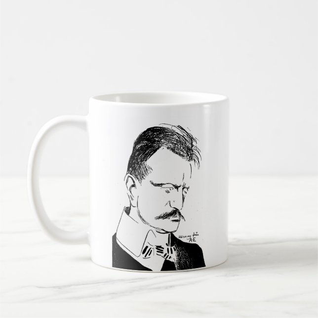 Sibelius: sketch by Albert Engström (1904) Coffee Mug (Left)