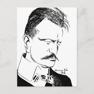 Sibelius: sketch by Albert Engström (1904) Postcard