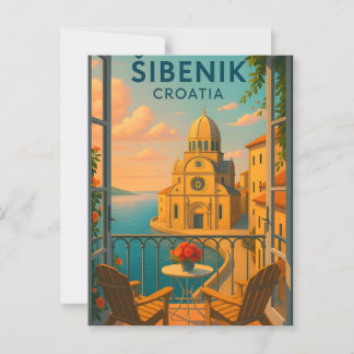Šibenik Croatia Vintage Travel PostCAR– St. James Postcard