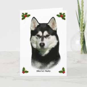 Siberanian Husky 9P046D-46 Holiday Card