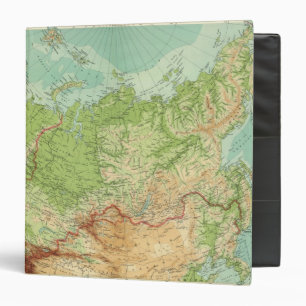 Siberia map with shipping routes binder
