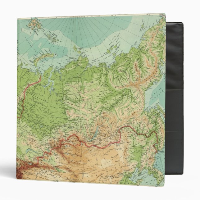 Siberia map with shipping routes binder (Front/Inside)