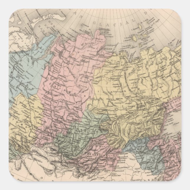 Siberia Square Sticker (Front)