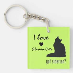 Siberian Cat Lovers' Key Chain
