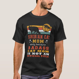 Siberian Cat Mom Retro Vintage Funny Kitty Cat Lov T-Shirt
