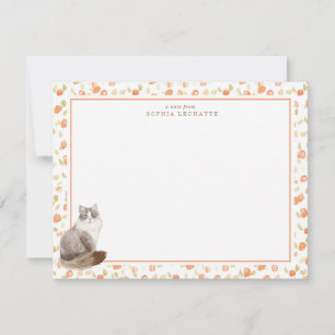 Siberian Cat Personalized Stationery Card