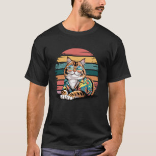 Siberian Cat Sunglasses Hawaiian Beach Moscow Long T-Shirt