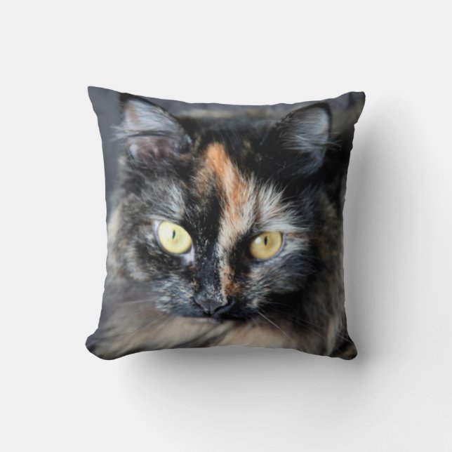 Siberian Cat Throw Pillow (Front)