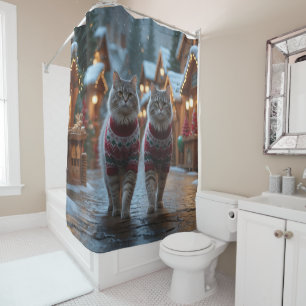 Siberian Cats Christmas Snow Holiday 