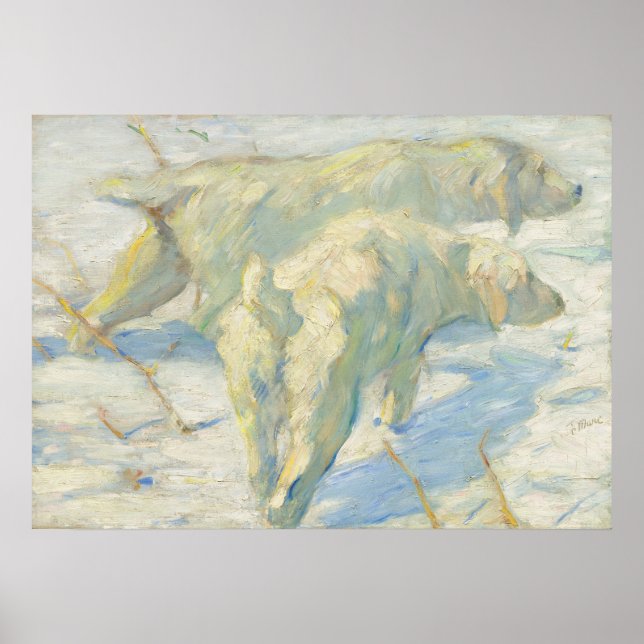 Siberian Dogs - Franz Marc, German Fine Art Poster (Front)