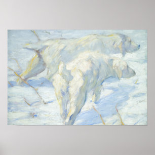 Siberian Dogs in the Snow Poster
