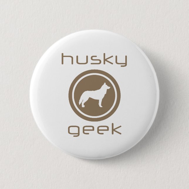 Siberian Husky 2 Inch Round Button (Front)