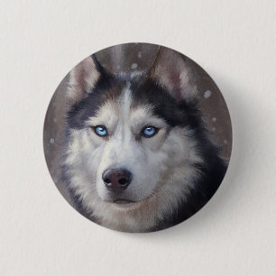 Siberian Husky 2 Inch Round Button