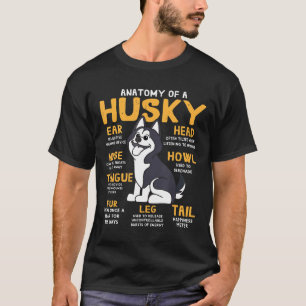 Siberian Husky Anatomy Funny Dog Mom Dad Gift T-Shirt