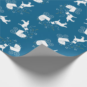 Siberian Husky Baby Shower Wrapping Paper