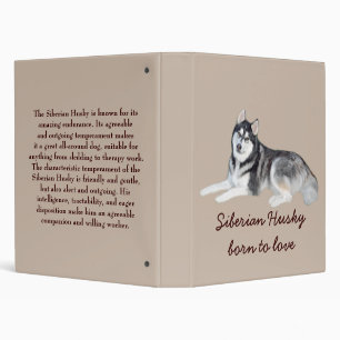 Siberian Husky Beautiful Binder