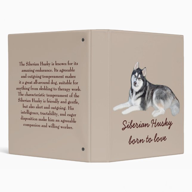 Siberian Husky Beautiful Binder (Background)