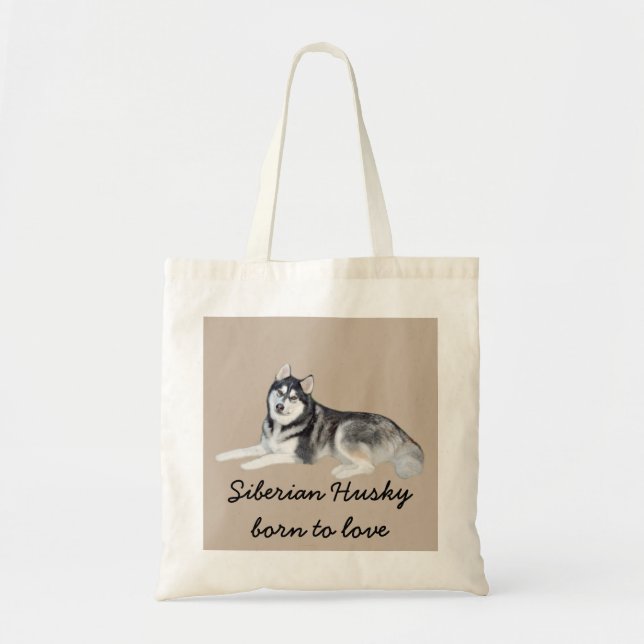 Siberian Husky Beautiful Tote Bag (Front)