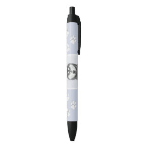 Siberian Husky (Black and White) Painting Dog Art Black Ink Pen