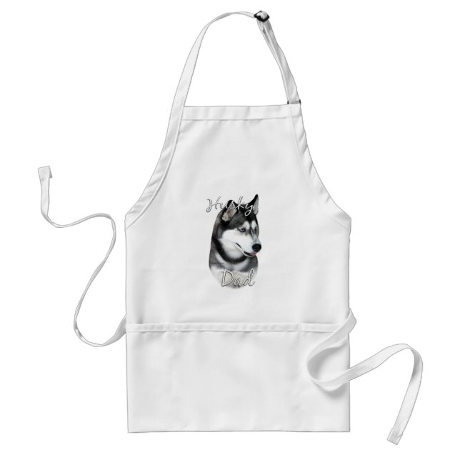 Siberian Husky (blk) Dad 2 Standard Apron (Front)