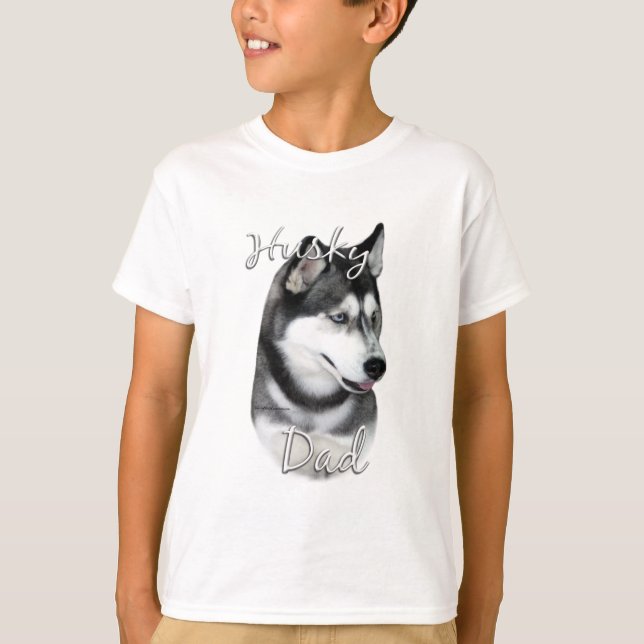 Siberian Husky (blk) Dad 2 T-Shirt (Front)