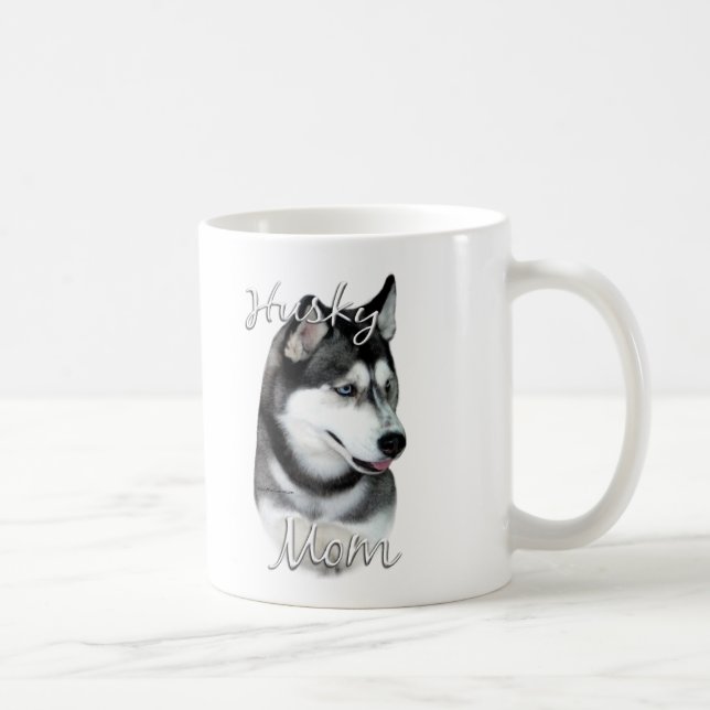 Siberian Husky (blk) Mom 2 Coffee Mug (Right)