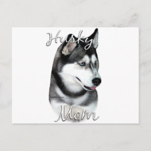 Siberian Husky (blk) Mom 2 Postcard