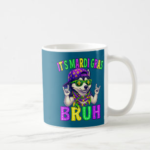 Siberian Husky Bruh Mardi Gras Boys Girls Carnival Coffee Mug