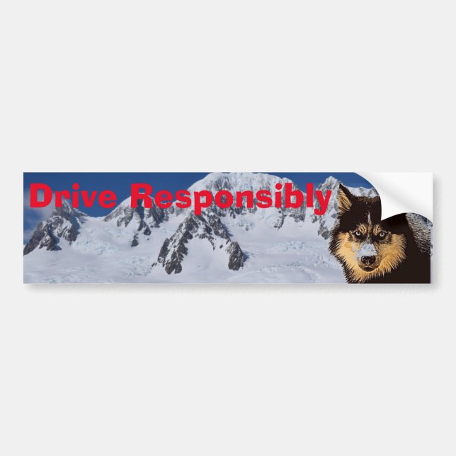 Siberian Husky Bumper Sticker (Front)