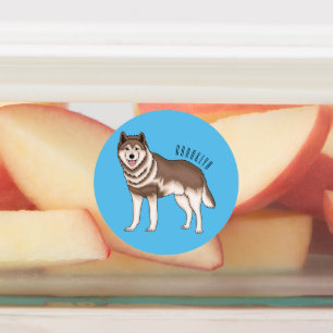 Siberian husky cartoon illustration