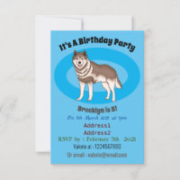 Siberian husky cartoon illustration 