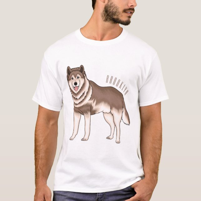 Siberian husky cartoon illustration  T-Shirt (Front)