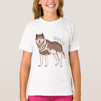 Siberian husky cartoon illustration