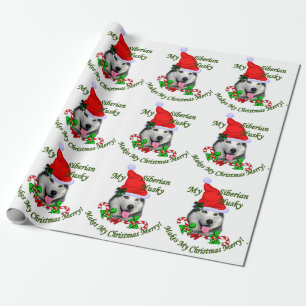 Siberian Husky Christmas Wrapping Paper