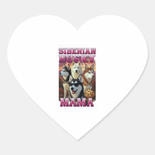 Siberian Husky Copy Copy Heart Sticker