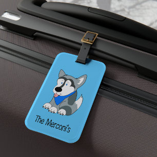 Siberian Husky Customizable Luggage Tag