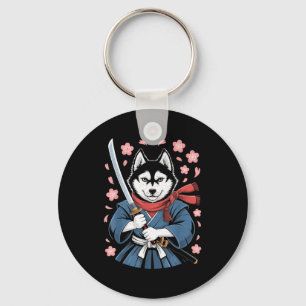 Siberian Husky Dad Cute Japanese Anime Stuff Samur Keychain