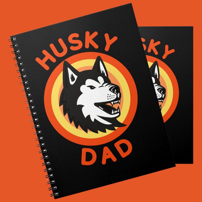 Siberian Husky Dad, husky dog  Notebook (Creator Uploaded)