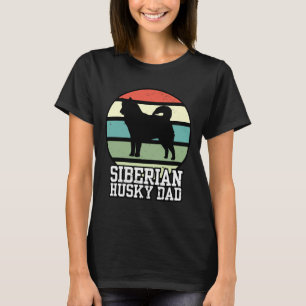 Siberian Husky Dad I Retro Husky Dad T-Shirt