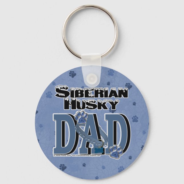 Siberian Husky DAD Keychain (Front)